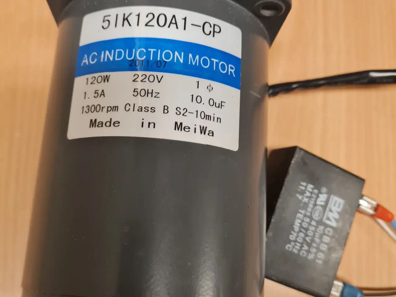 Billede 2 - Gearmotor 230 V med Kondensator NY. MeiWa