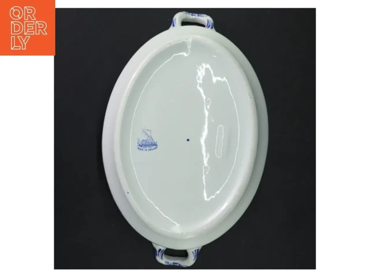 Billede 3 - Ovalt porcelæn fad med låg (str. 24x18 cm)