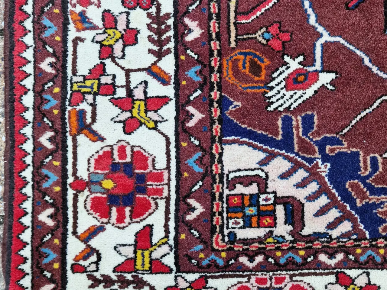 Billede 2 - Flot ægte persisk Hamadan tæppe.