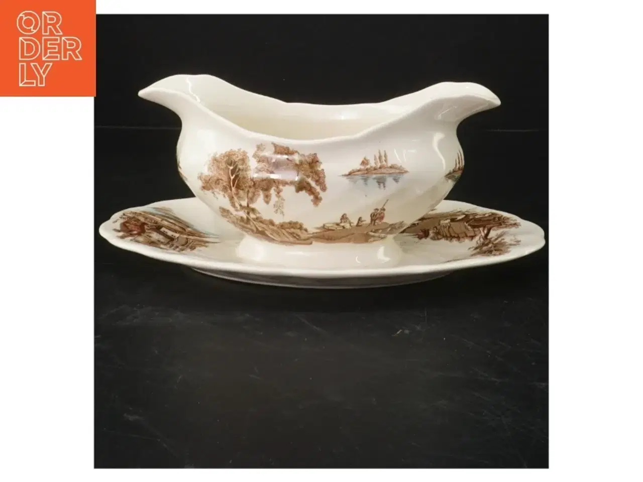 Billede 1 - Gravy båd med tallerken fra Johnson Brothers (str. 24 cm)