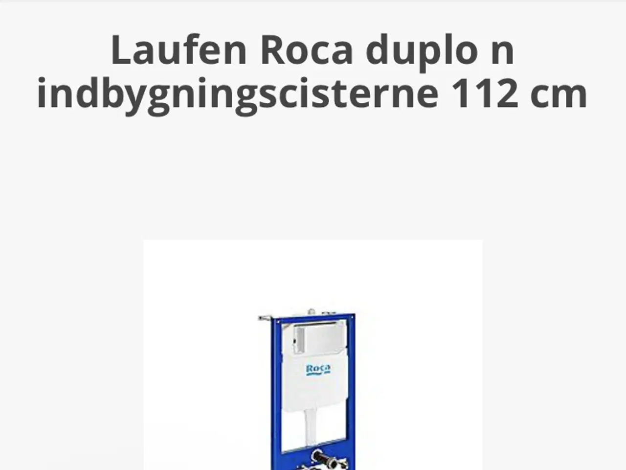 Billede 1 - Laufen Roca Duplo indbygningscisterne