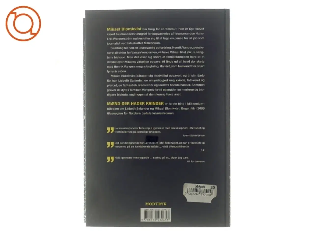 Billede 3 - Mænd der hader kvinder af Stieg Larsson