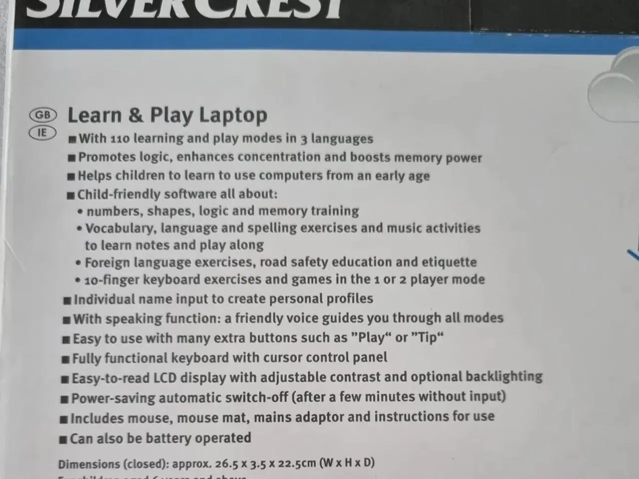 Billede 8 - Silvercrest Learn & Play Laptop med mus og