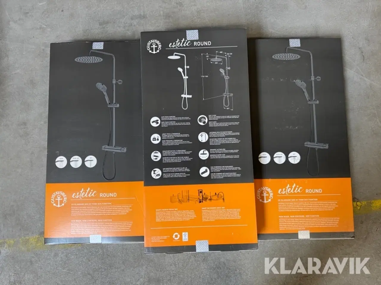 Billede 3 - Brusesæt til badeværelser Gustav Berg Estetic Round 4 styks