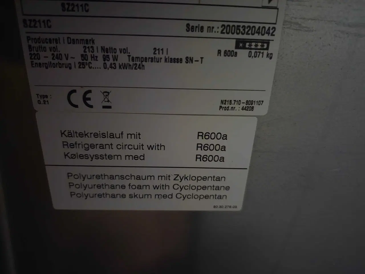 Billede 1 - Kummefryser 210 l