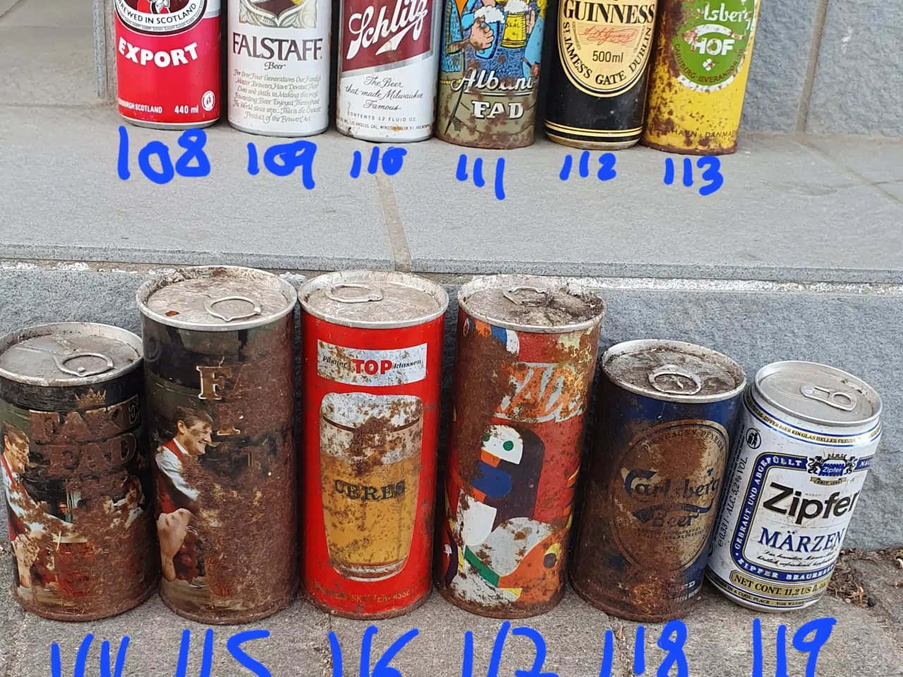 Billede 12 - Ældre Øl flasker m. Indhold