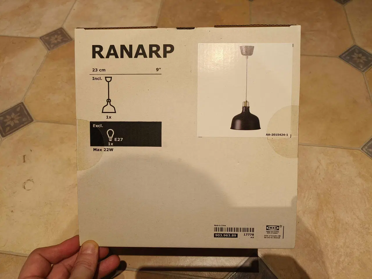 Billede 1 - Ikea Ranarp Sort Lampe