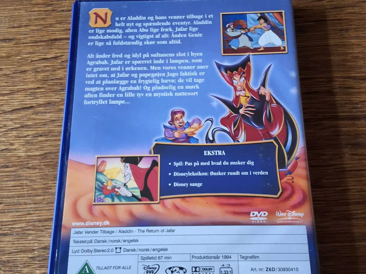 Billede 2 - WALT DISNEY: JAFAR VENDER TILBAGE. DVD-tegnefilm. 