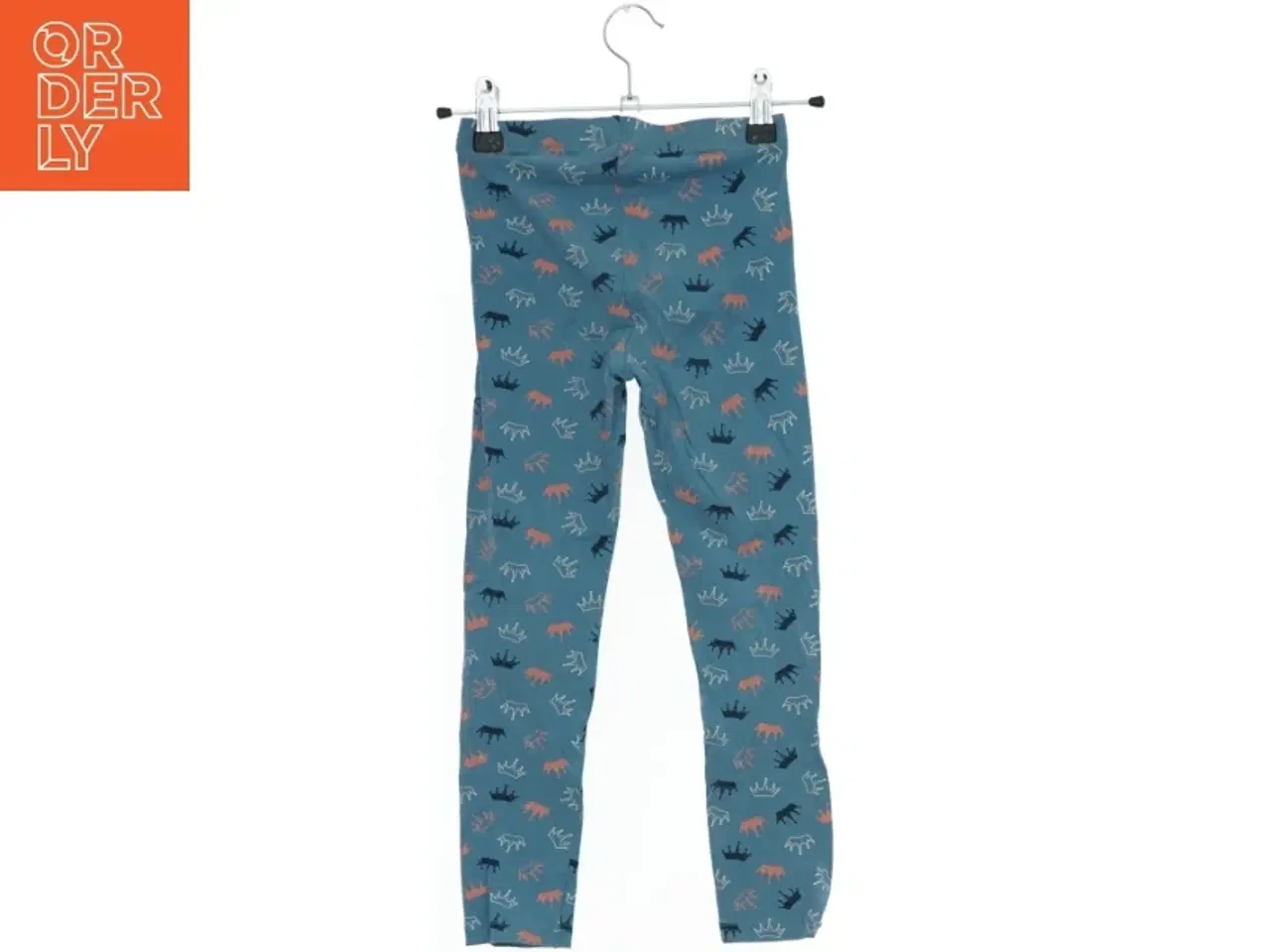 Billede 2 - Leggings med mønster af dyr og kroner fra Lupilu (str. 122)