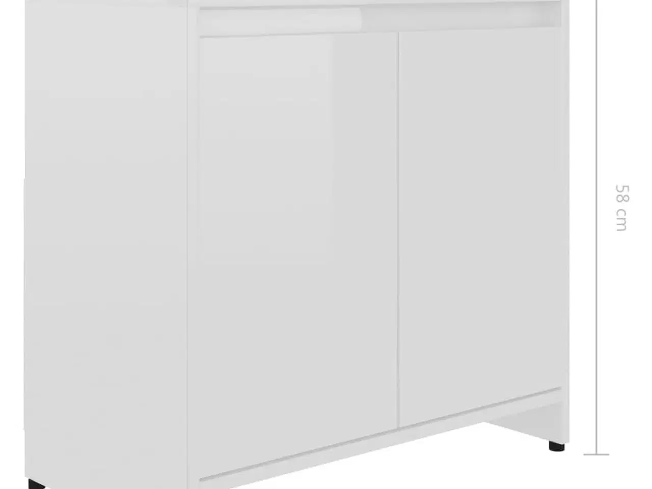 Billede 7 - Badeværelsesskab 60x33x61 cm spånplade hvid højglans