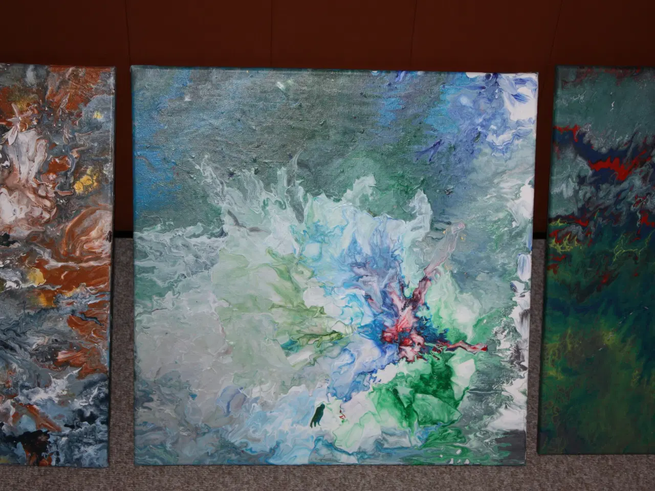 Billede 2 - Abstrakt maleri 50 cm x 50 cm stk.pris - 75 kr.