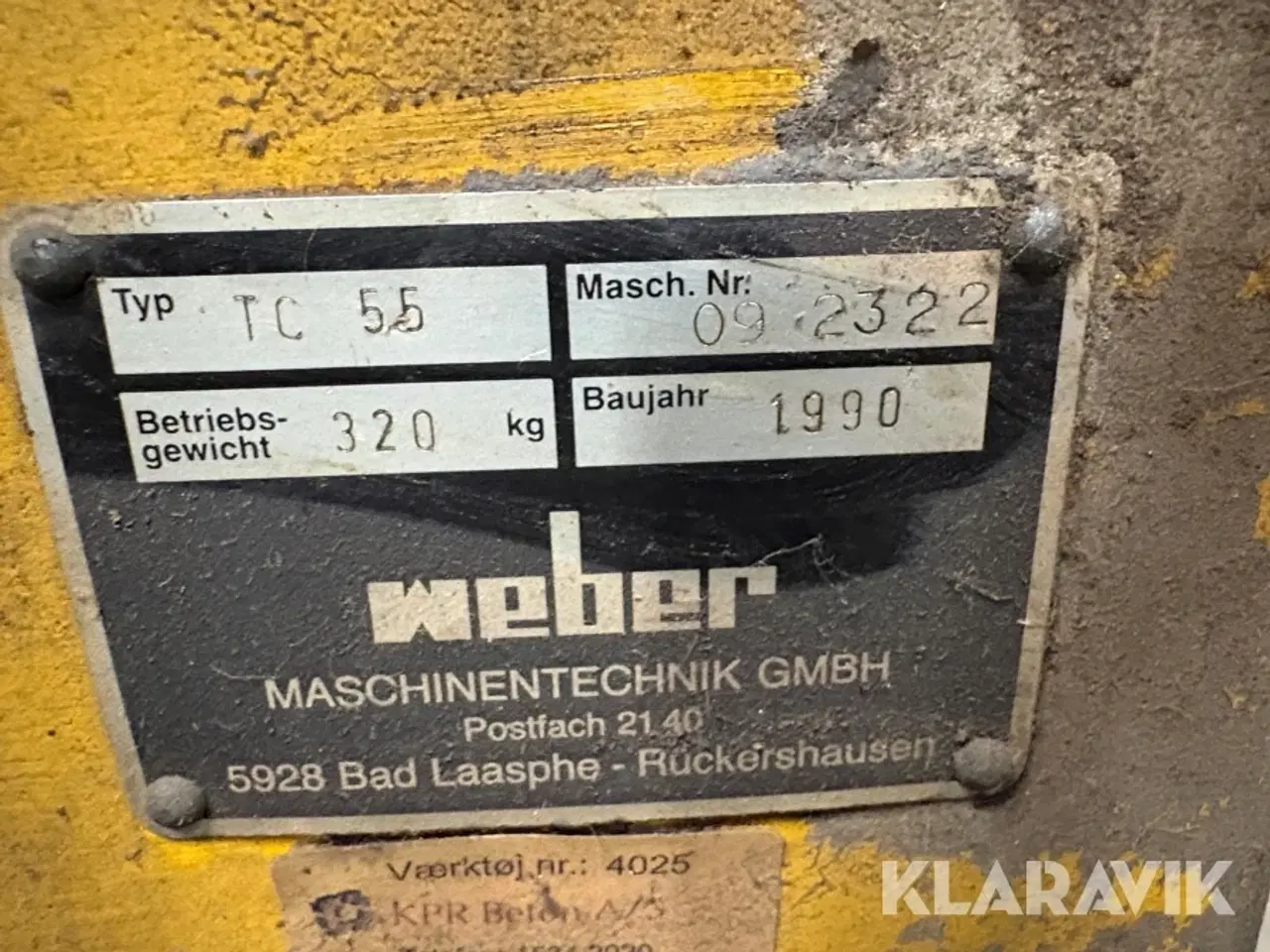 Billede 5 - Pladevibrator Weber TC55