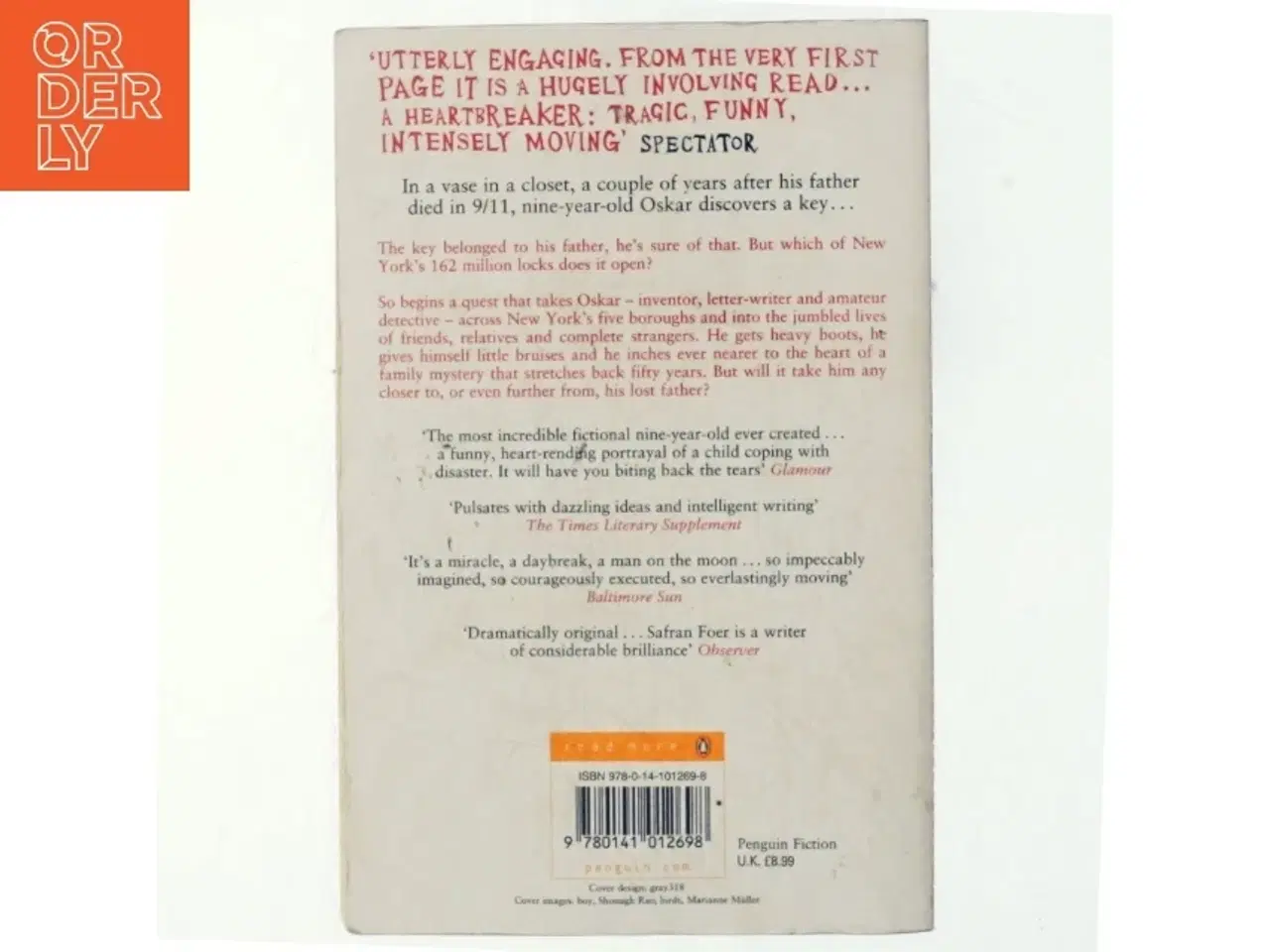 Billede 3 - Extremely loud & incredibly close af Jonathan Safran Foer (Bog)