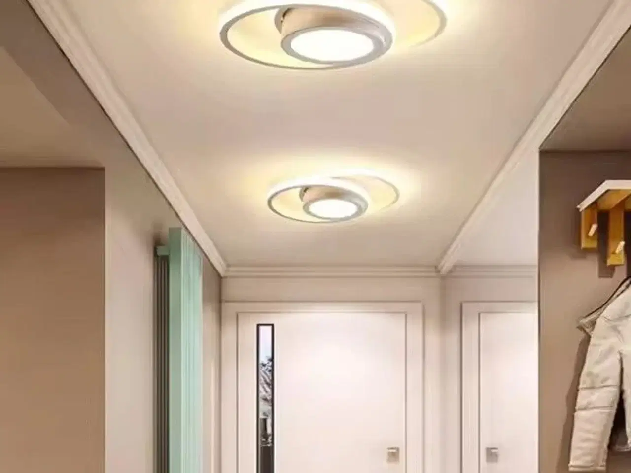 Billede 2 - 2 stk. Loftlampe LED Circle design Hvid 32W