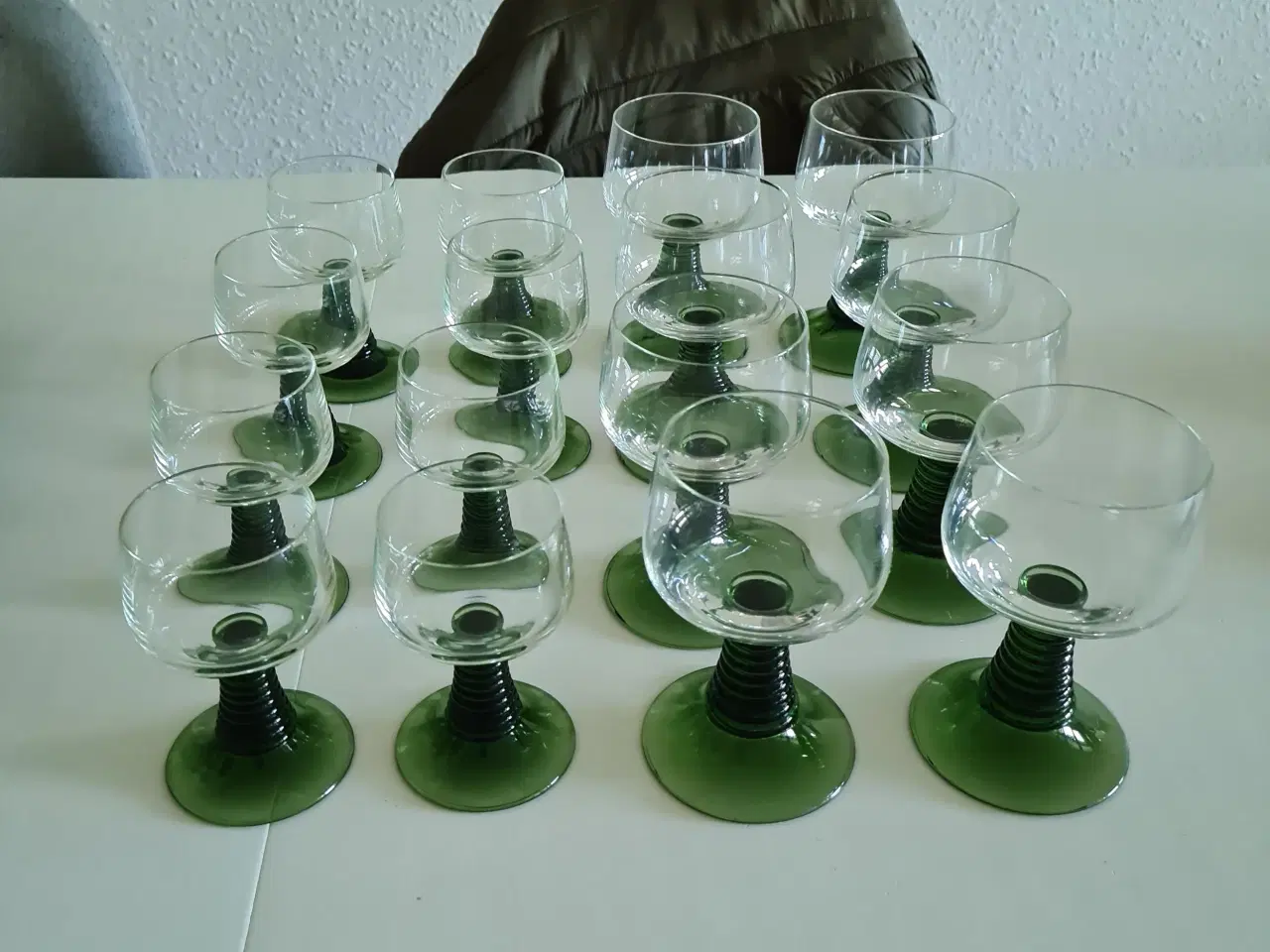 Billede 1 - glas med grønfod