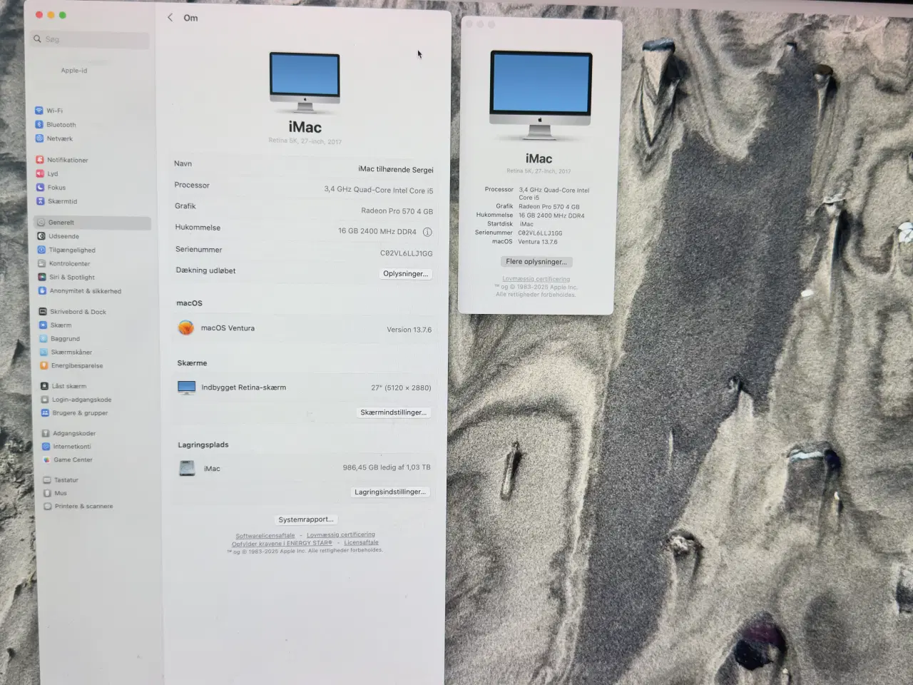 Billede 2 - iMac Retina 5K 27’’ (2017) – Som ny – 5.000 DKK
