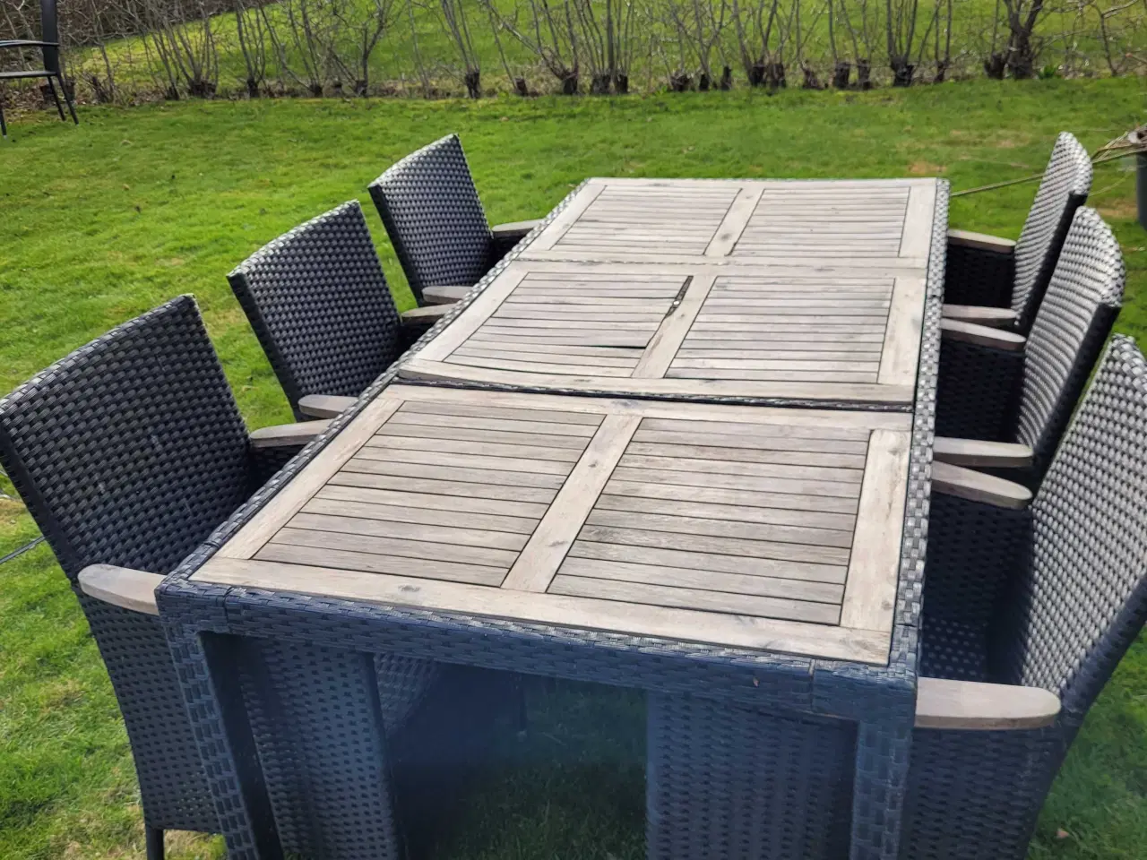 Billede 1 - Sort rattan havemøbelsæt 