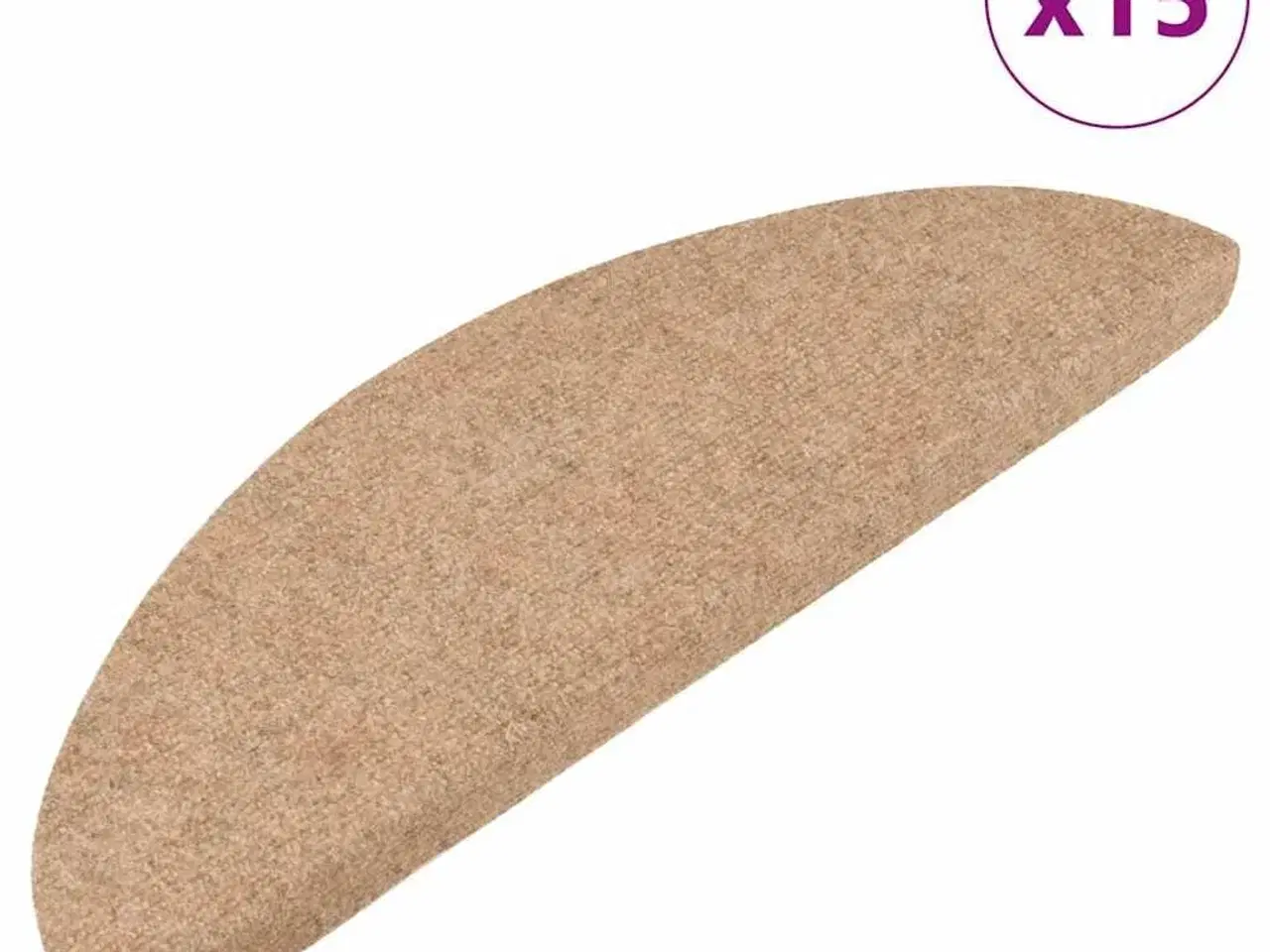 Billede 2 - Selvklæbende trappemåtter 15 stk. 56x17x3 cm beige