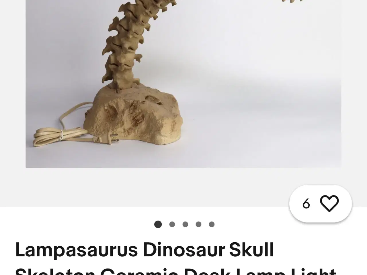 Billede 8 - Lampasaurus Dinosaur Skull Skeleton Ceramic Desk L