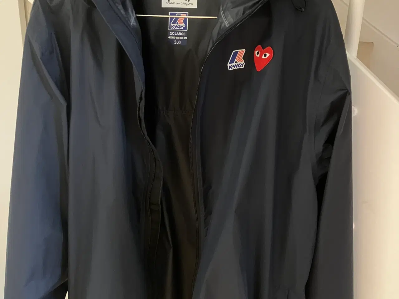 Billede 1 - K-WAY HOODIE FULL ZIP NAVY  COMME DES GARÇONS PLAY