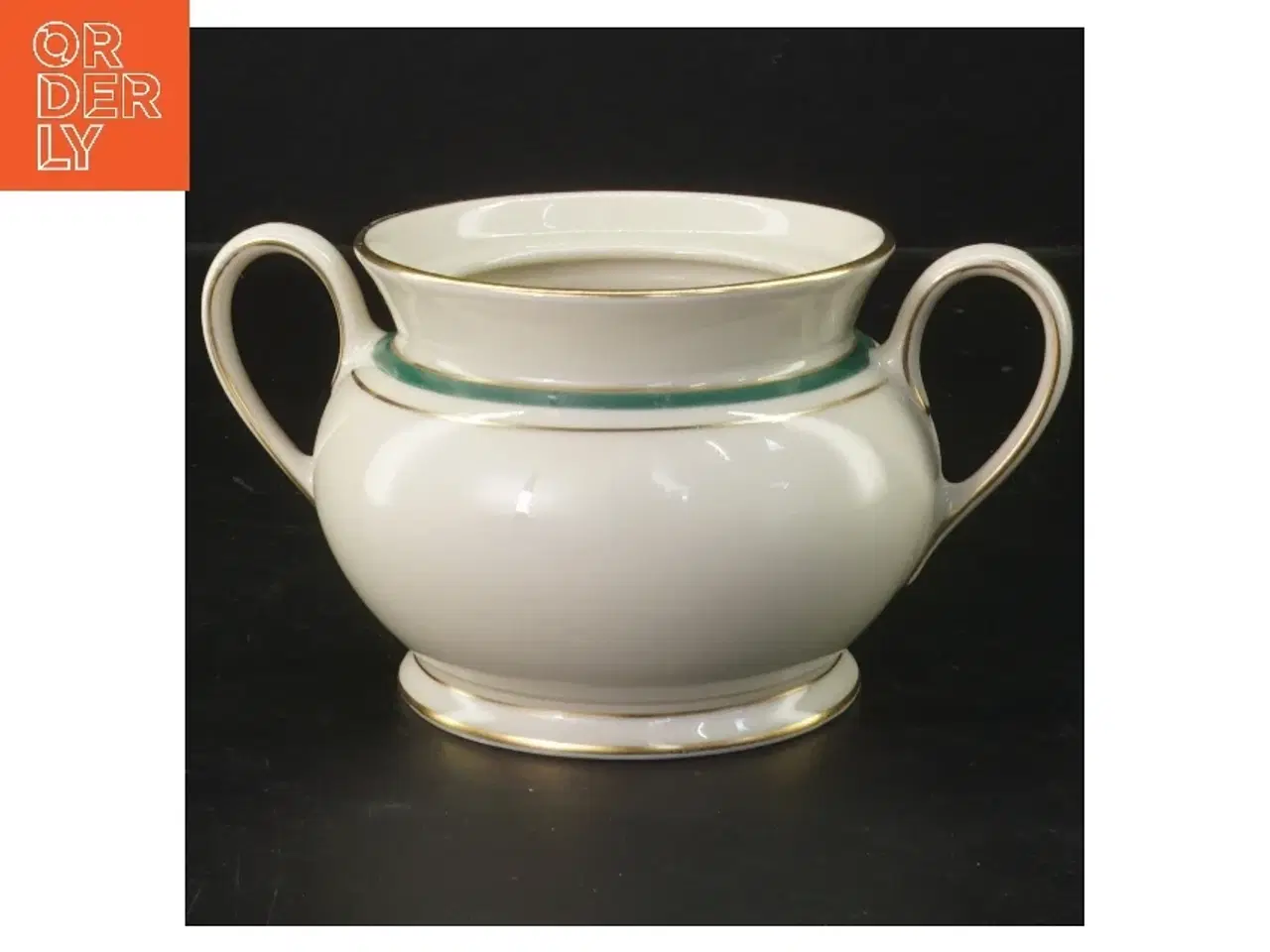 Billede 2 - Sukkerskål med låg og håndtag fra Københavns Porcellains Maleri (str. 12x12 cm)