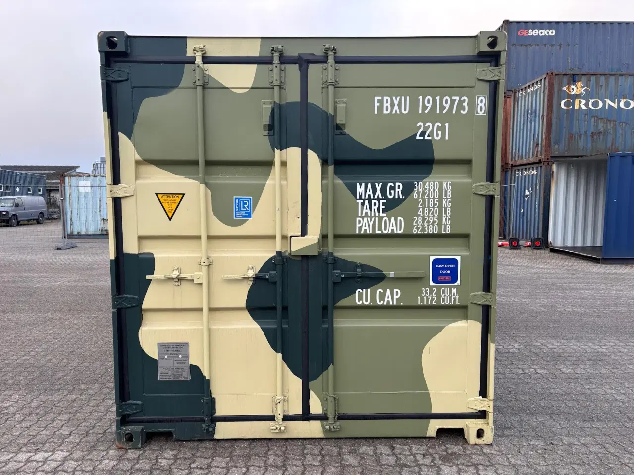 Billede 1 - TILBUD TILBUD 20 fods Container i Army Design