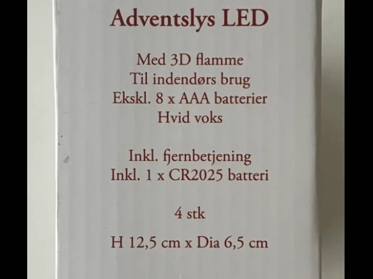 Billede 3 - Søde adventslys LED med fjernbetjening - fra Den G