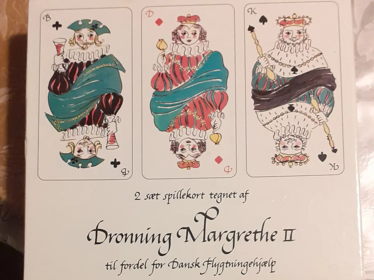 Billede 2 - Dronning Margrethe II- spillekort tegnet af