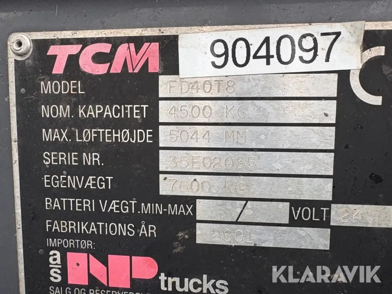 Billede 9 - Truck TCM FD40T8