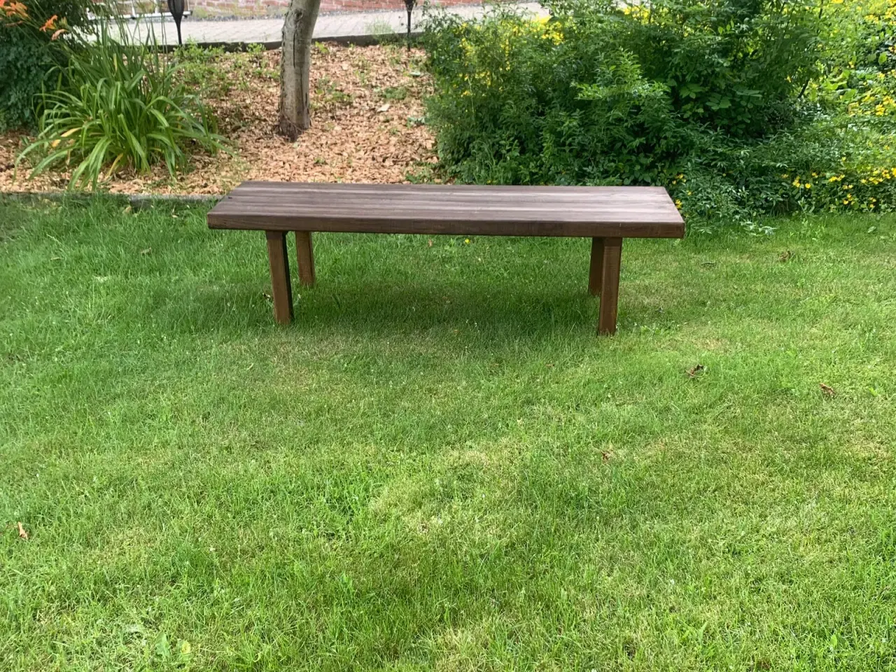 Billede 5 - Eksklusiv og rustik havebænk i massivt egetræ