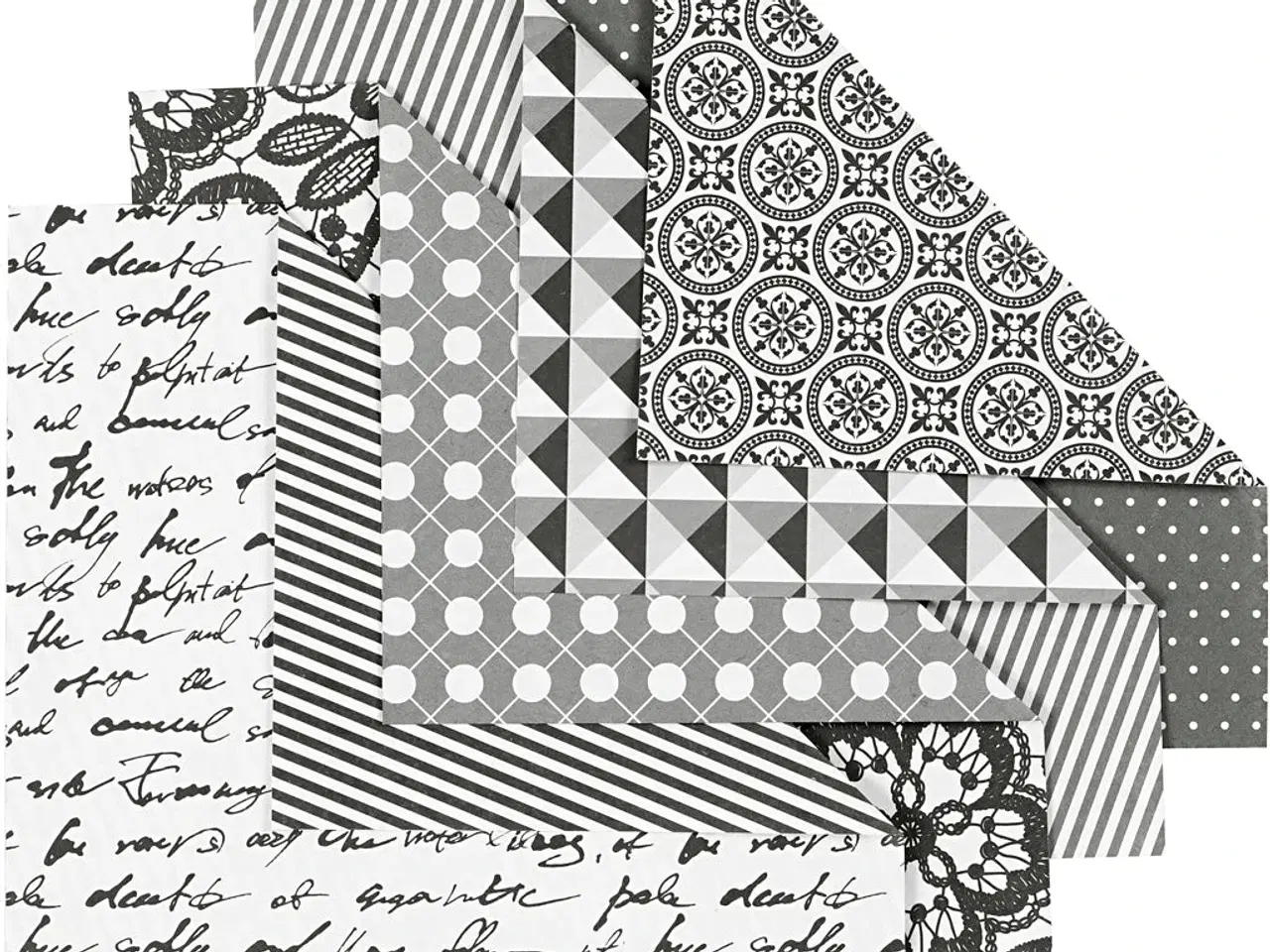 Billede 1 - Origamipapir 15x15 cm - 50 assorterede ark