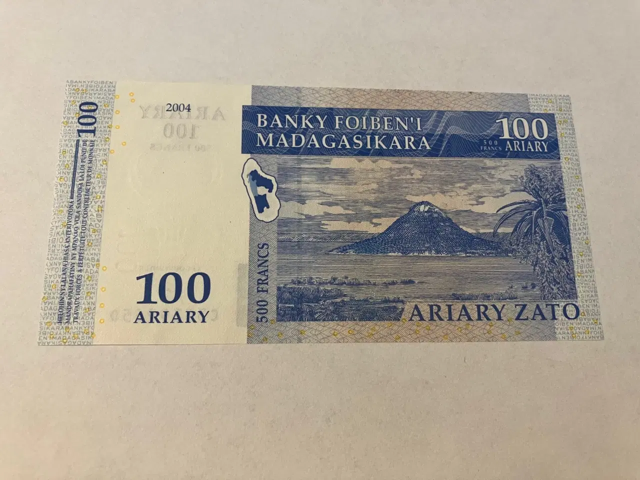 Billede 2 - 100 Ariary / 500 Francs Madagascar 2004
