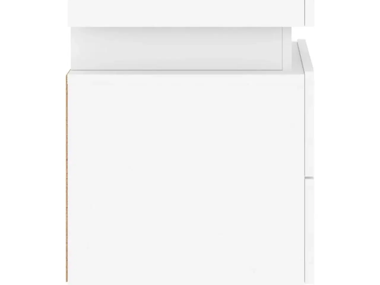 Billede 9 - Sengebord med LED-lys 35x39x55 cm hvid