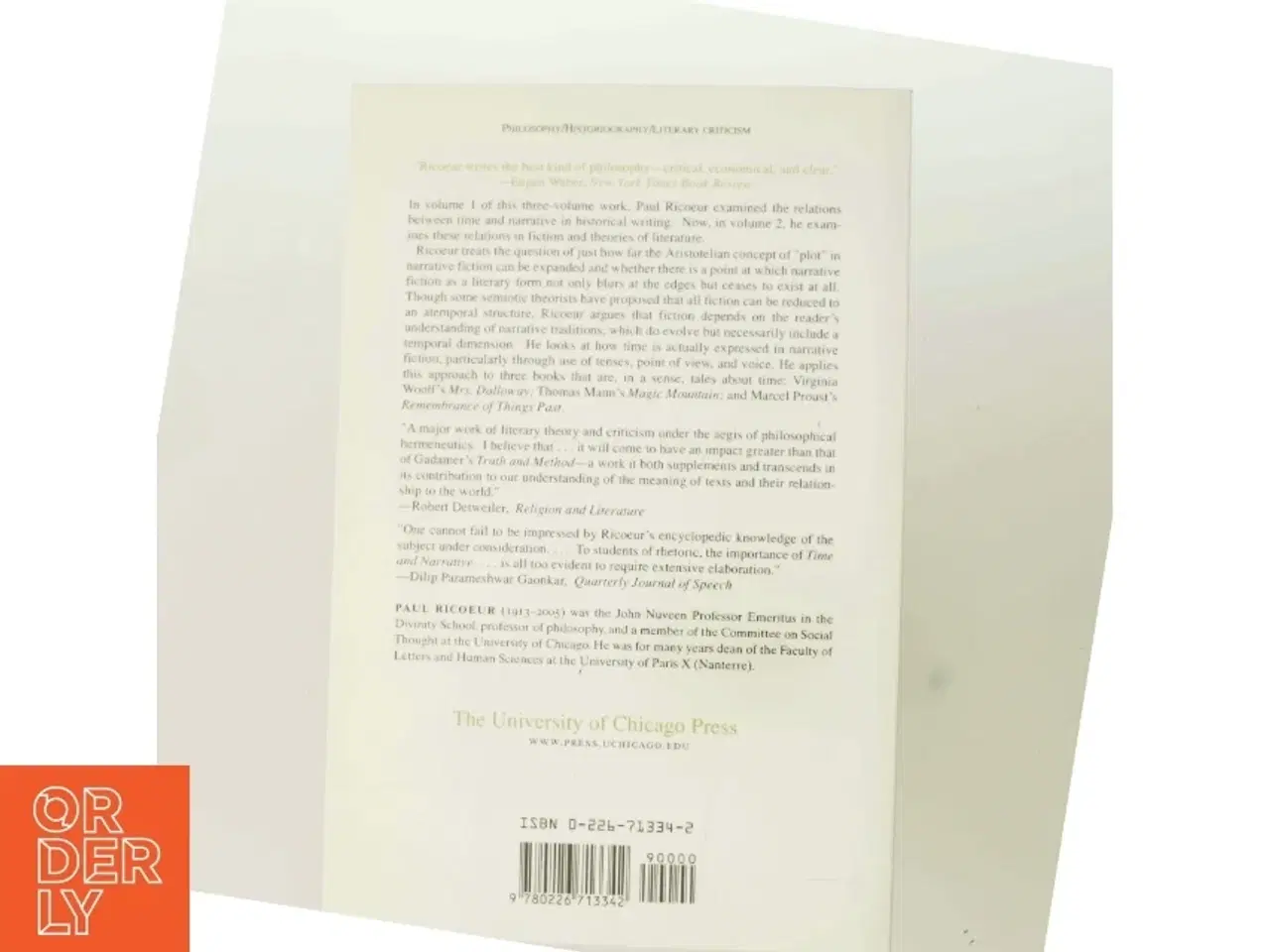 Billede 3 - Time and narrative. Vol. 2 af Paul Ricoeur (1913-2005) (Bog)