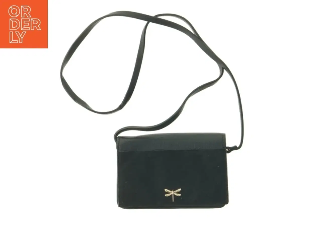 Billede 1 - Sort skuldertaske med gulddetalje fra H&M (str. 11x17x4 cm)