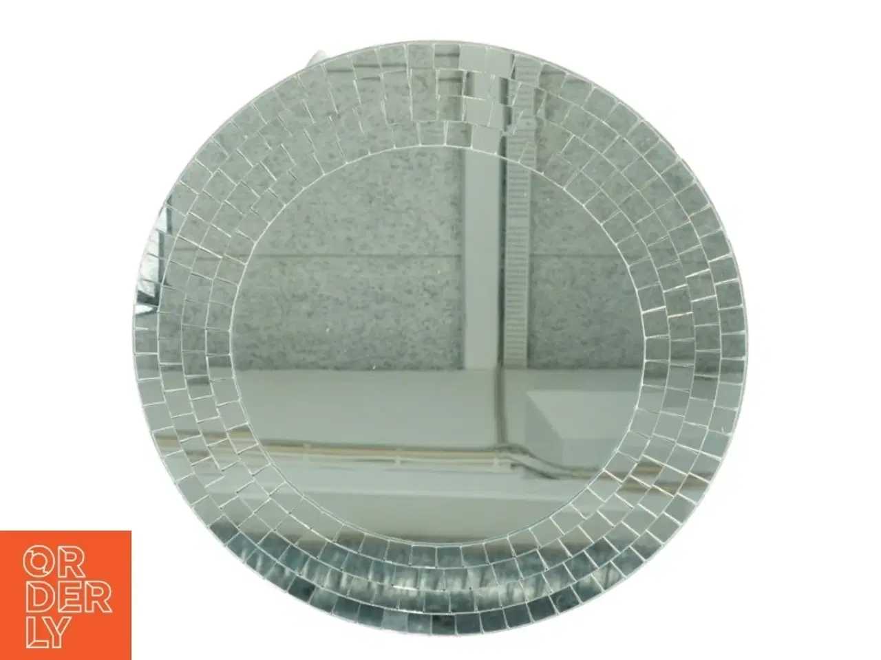 Billede 1 - Rundt spejl med mosaikramme fra IKEA (str. Diameter 50 cm)