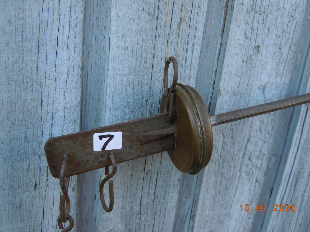 Billede 2 - Bismervægt med skål. Ca. 100 år.