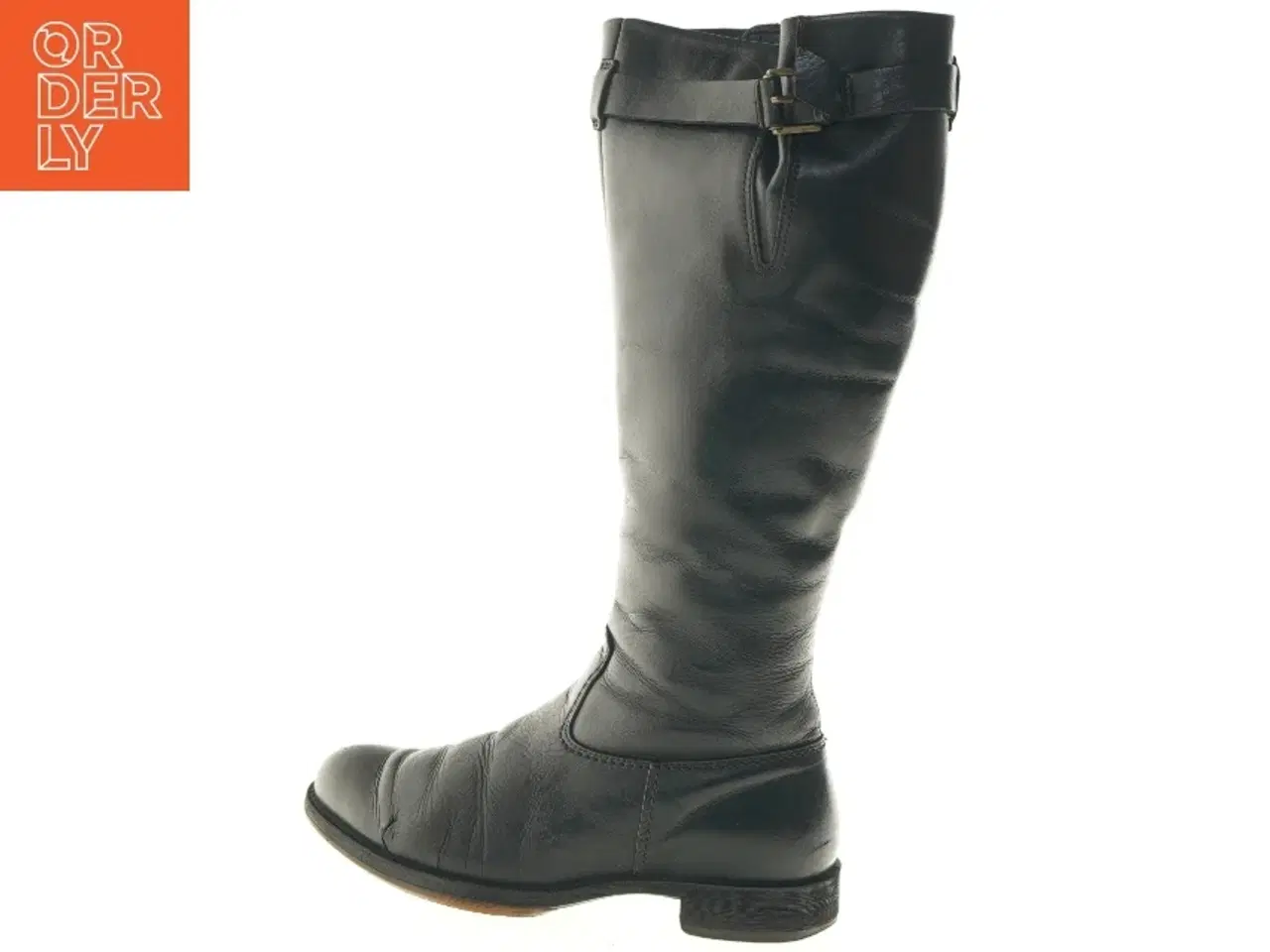 Billede 1 - Lange sorte læderstøvler fra Ecco (str. 36 )