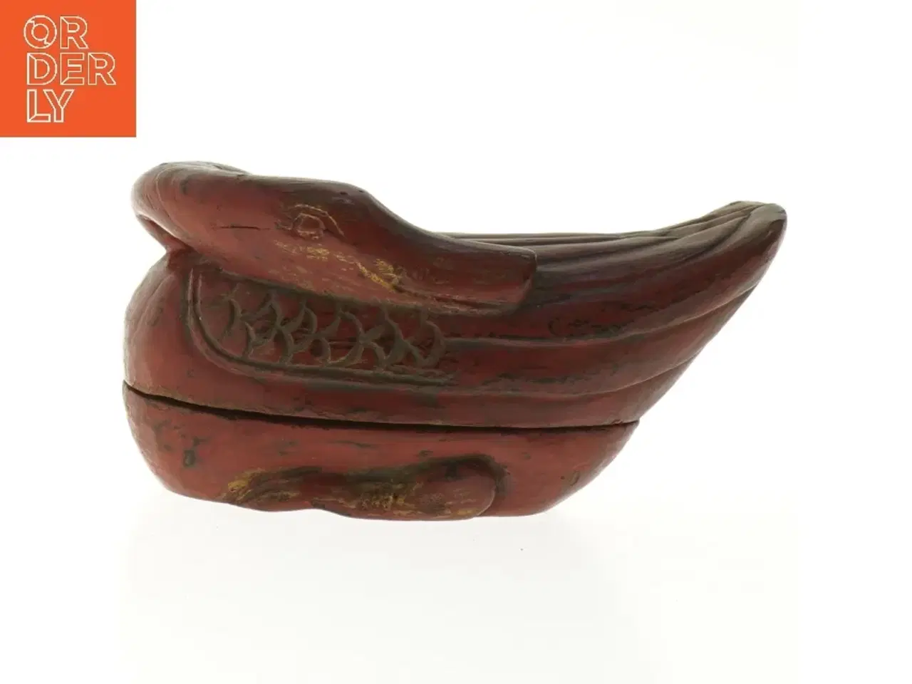 Billede 1 - Dekorativ fugl i træ (str. 19 cm)