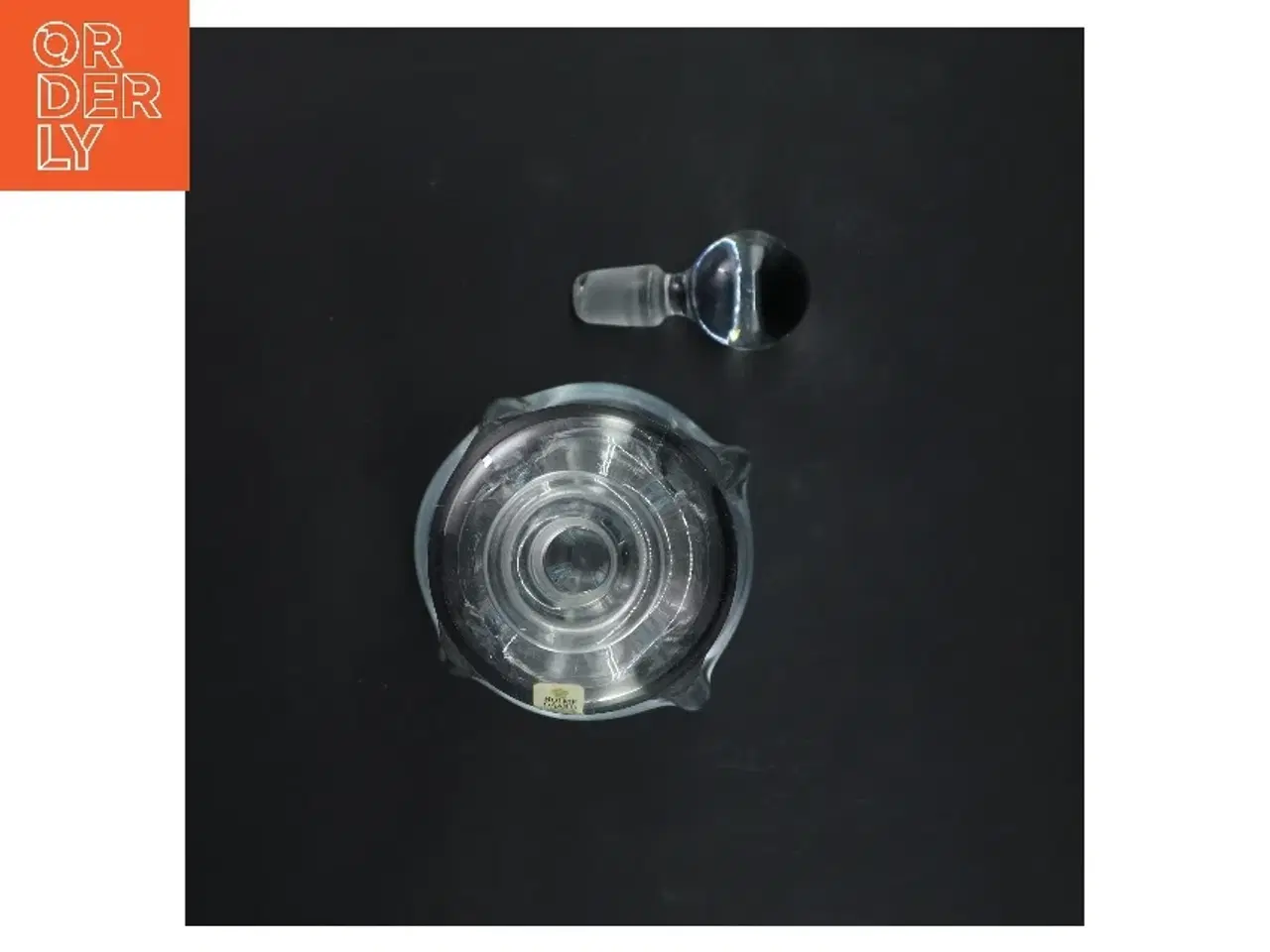 Billede 2 - Glaskaraffel med prop fra Holmegaard (str. 26x12 cm)