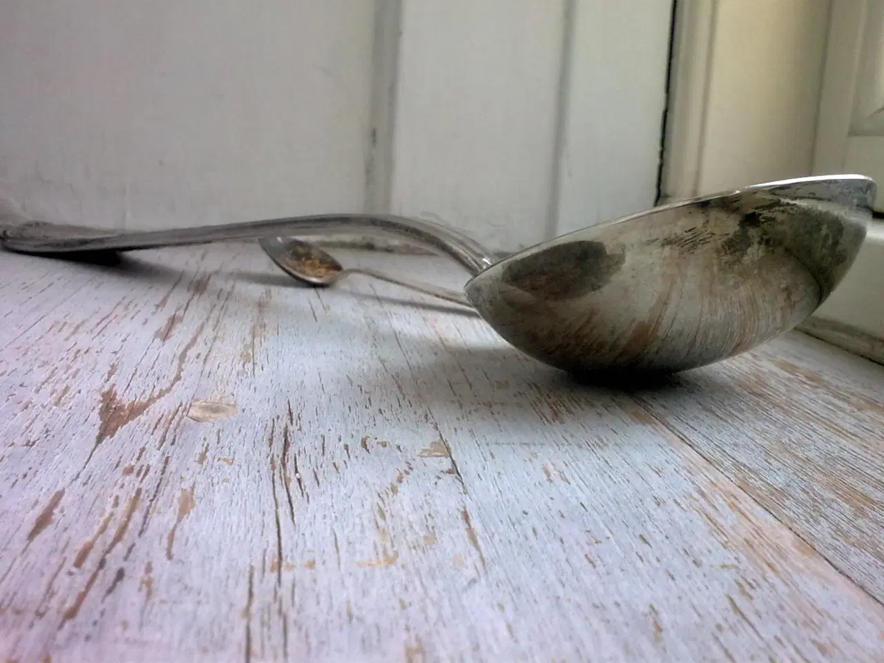 Billede 13 - KÆMPE sølvplet Kartoffel suppe ske SJOV