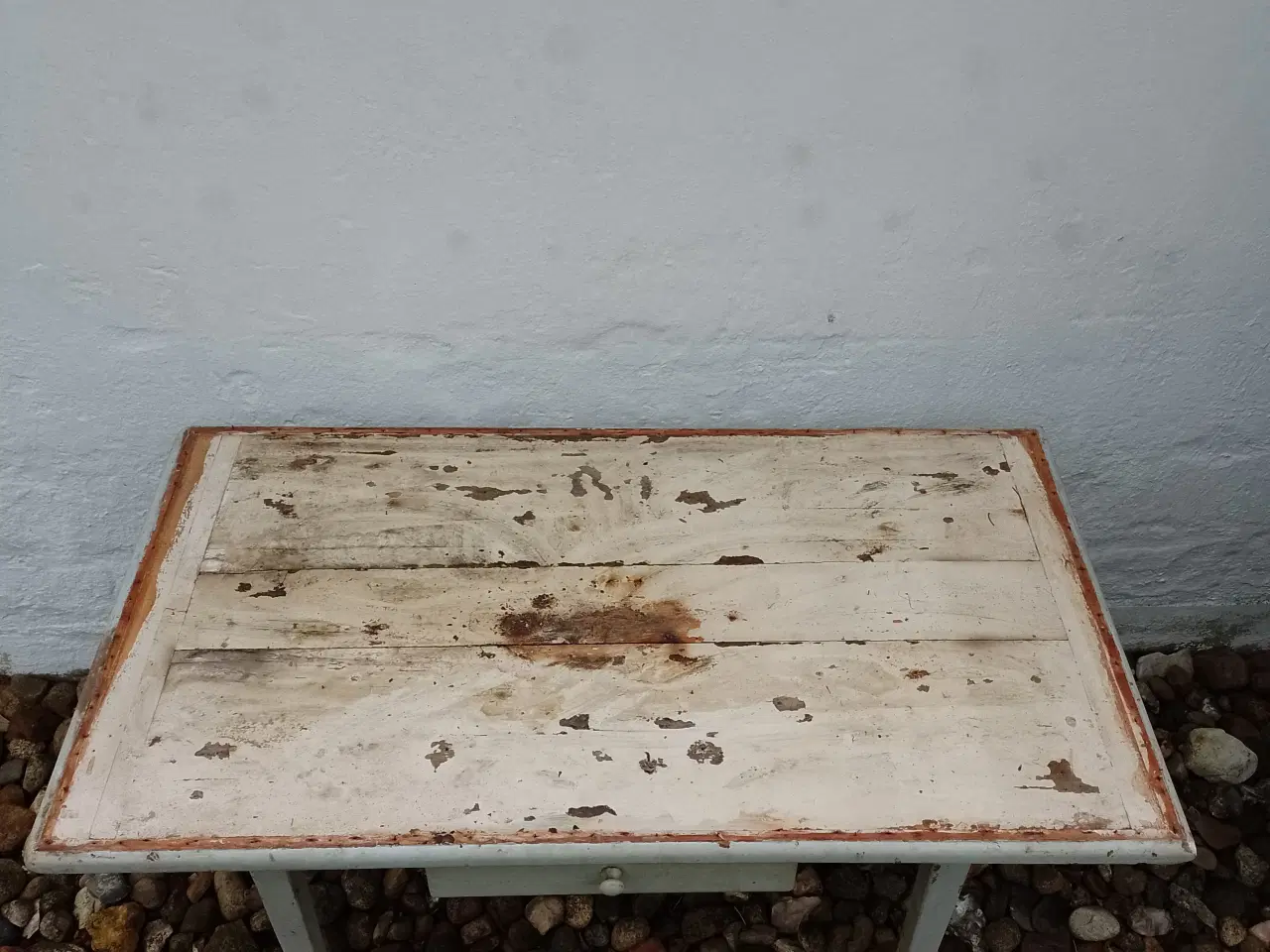 Billede 2 - Antikt bord med skuffe i patina 