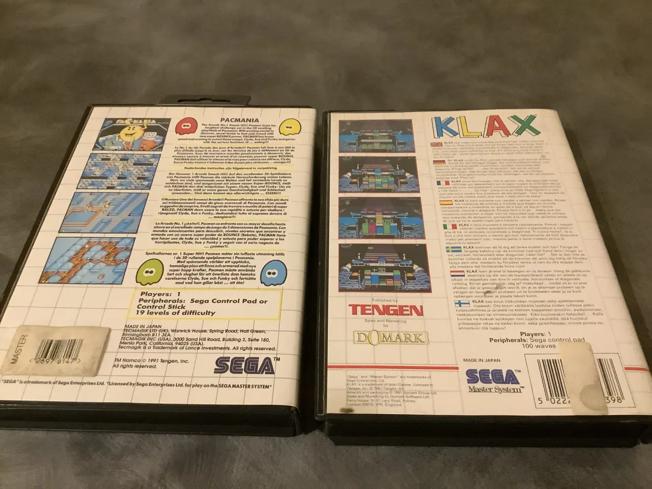 Billede 3 - Sega klax og pac-man spil til Sega Master system