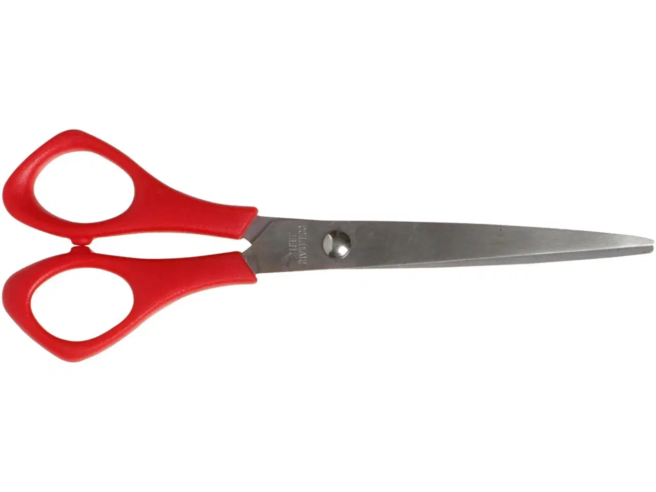 Billede 1 - Skolesaks, L: 16 cm, spids, venstre, rød, 1 stk.