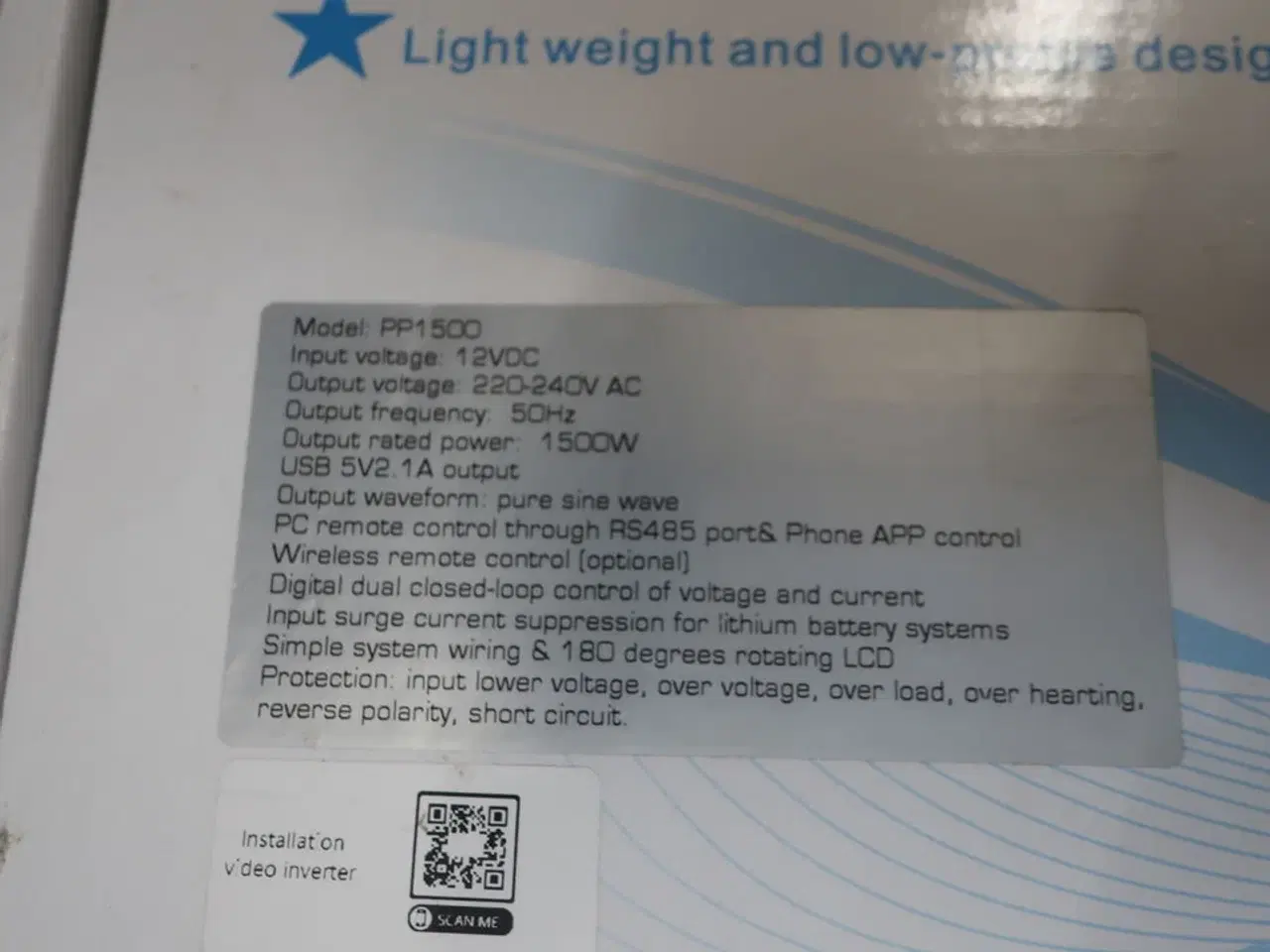 Billede 2 - Inverter PURE SINE WAVE DC/AC PP 1500W