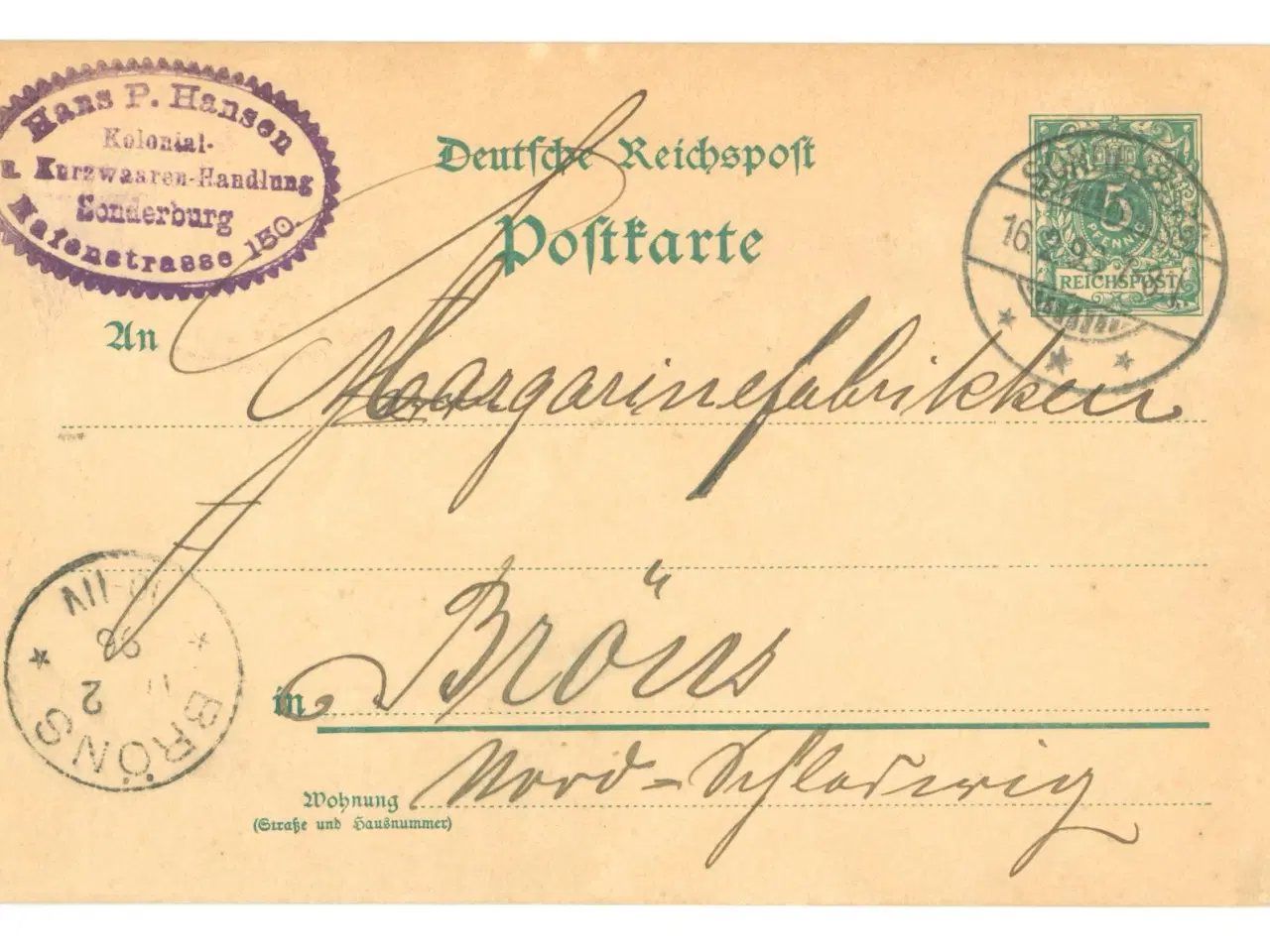 Billede 1 - Sønderborg 1896. Havnegade 150