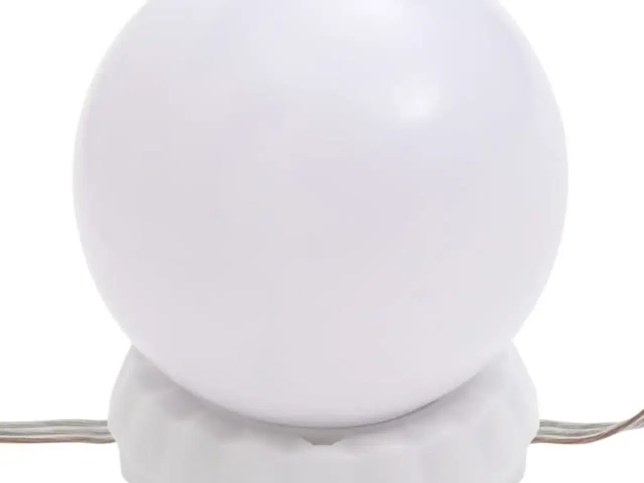 Billede 7 - Makeupbord med LED-lys 86,5x35x136 cm hvid højglans