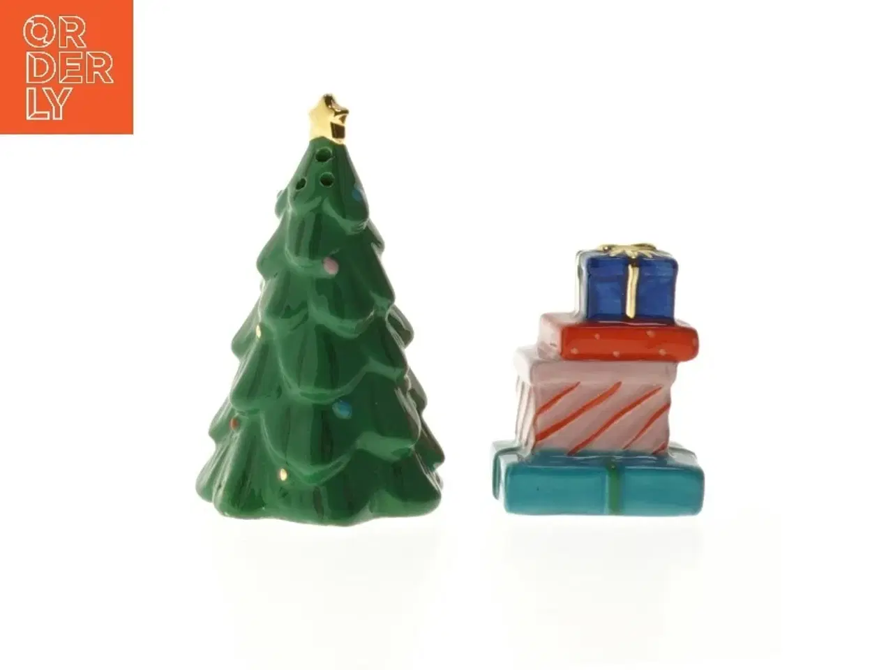 Billede 3 - Salt- og pebersæt med juletræ og gaver fra Amsterdam (str. 6,5 og 10 cm)