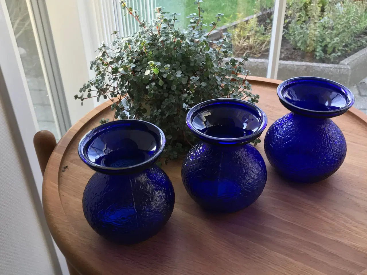 Billede 2 - Ældre hyacintglas - 3 stk. mørkeblå
