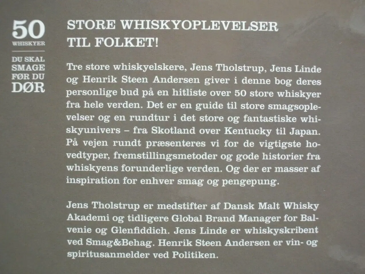Billede 4 - 50 whiskyer du skal smage før du dør, af jens thol